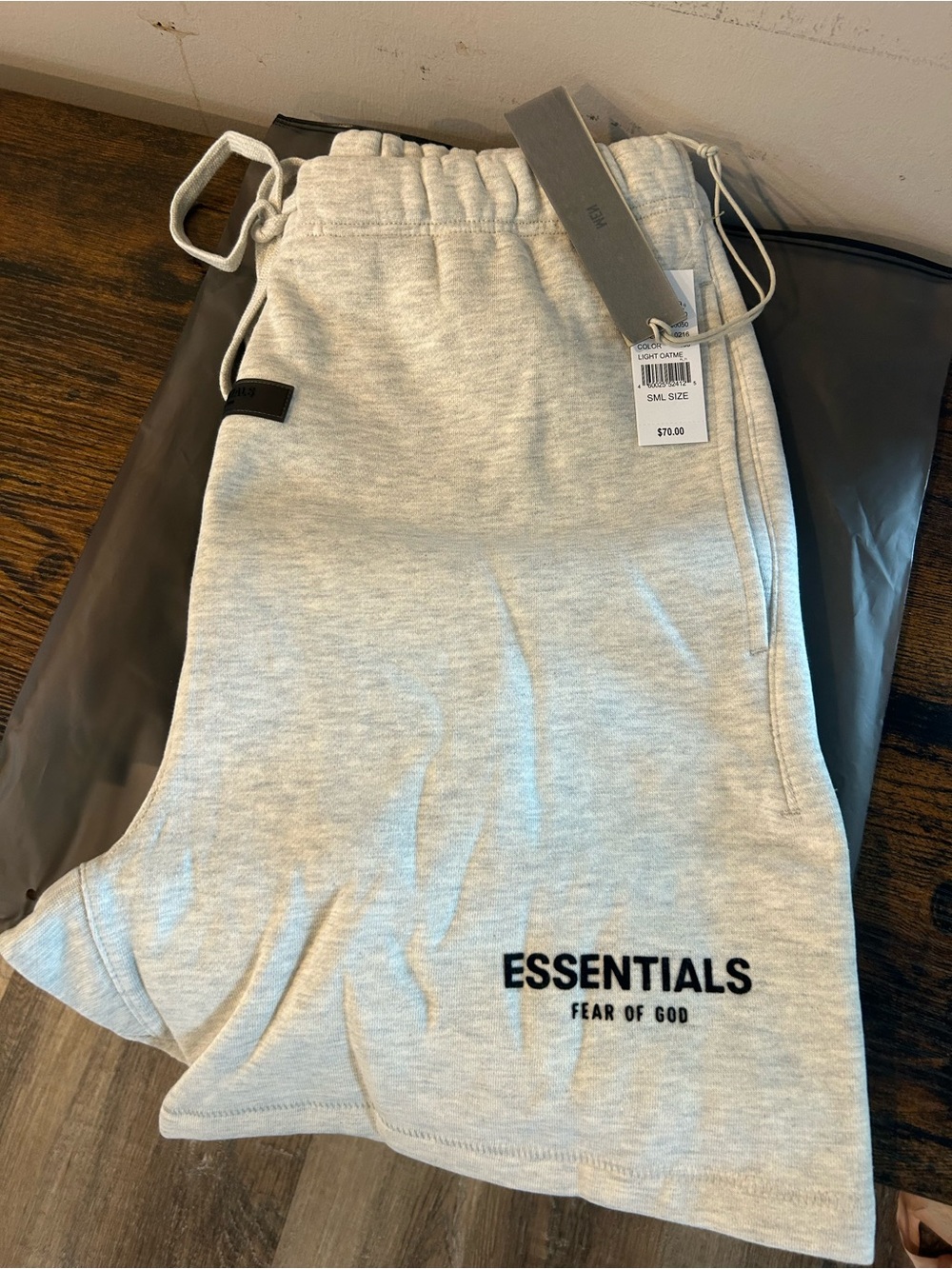 Fear of God Essentials Light Gray Women's Shorts Bermudas